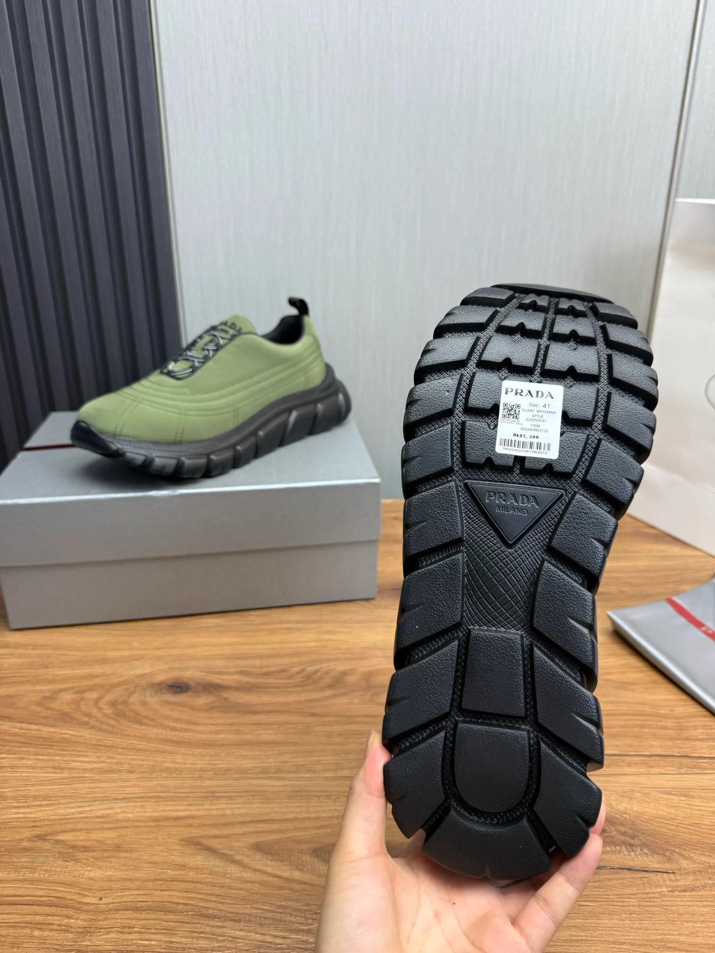 Men's shoes 💰580💰 [PRADA] Men's shoes are popular in the counter, official website synchronization, 1 high-quality shipment ✔️Imported waterproof fabric + cowhide lining, 1🆚1 replica, original sole, 38-45 (45 customized, non-refundable)